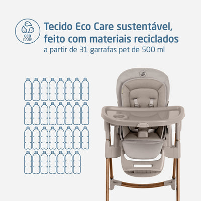 Cadeira de Alimentação Infantil Maxi-Cosi Minla Plus Elegance Beige - Estilo e sustentabilidade